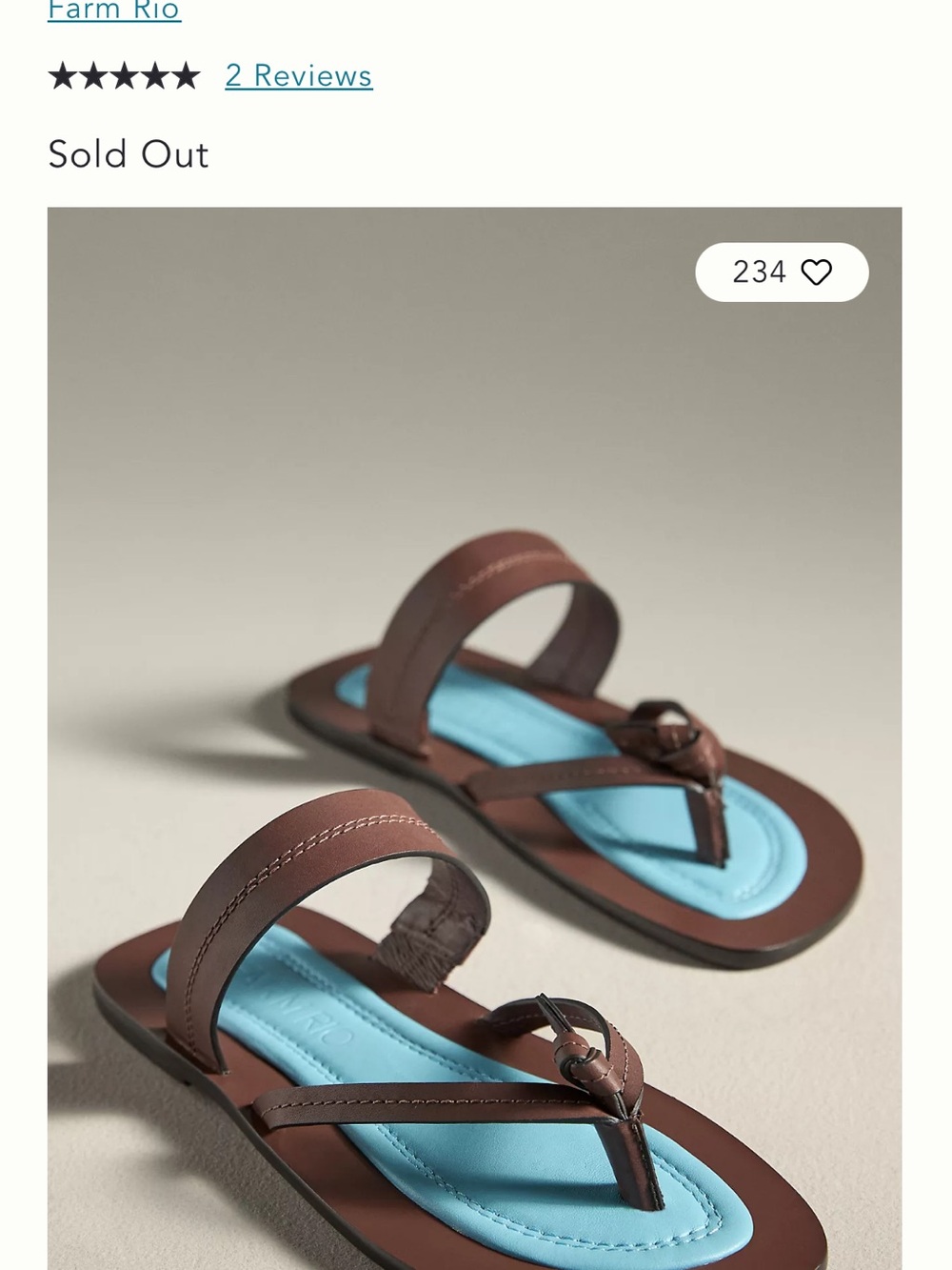 Farm Rios Coffee Tie Flat Sandal - Picture 2 of 8